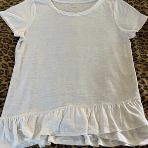 Talbots Linen White T-Shirt size M